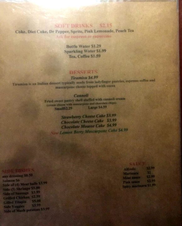 Verona Italian Bistro Pampa- Menu- Pampa – Menutex