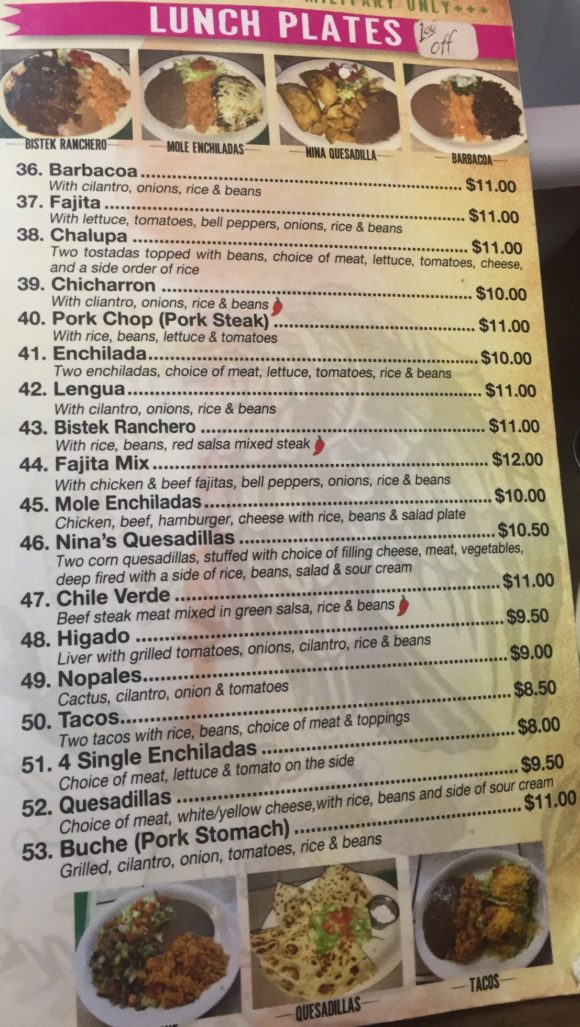 Gutierrez Family Restaurant Menu Wichita Falls Menutex