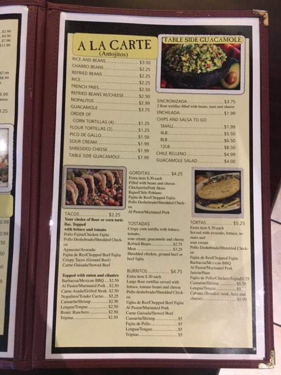 Mariachi Mexican Bar And Grill Menu Greenville Menutex