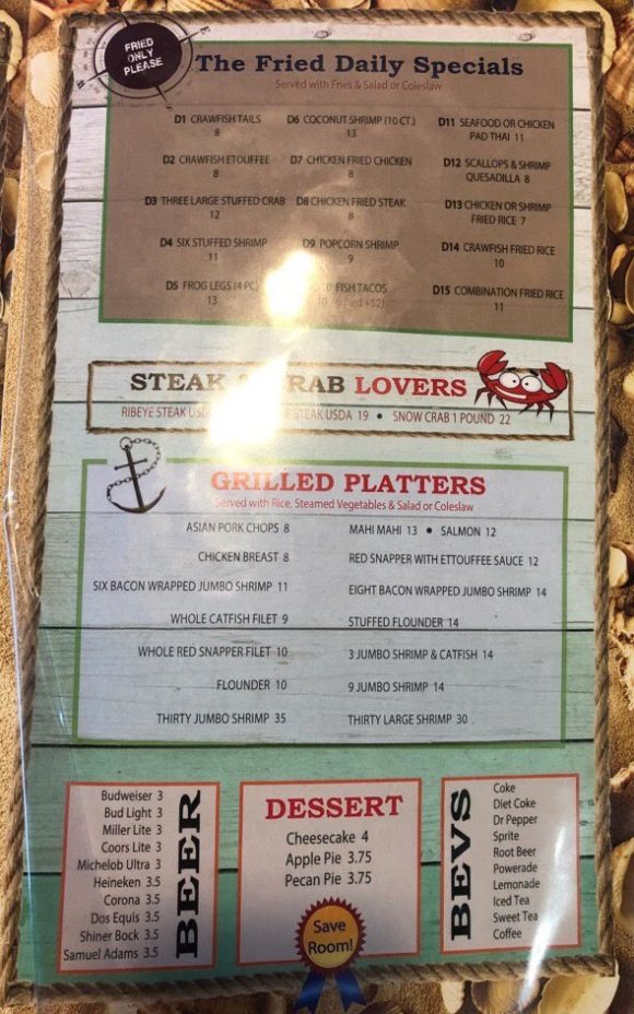 Baytown Seafood and Bar - Menu- Deer Park - Menutex