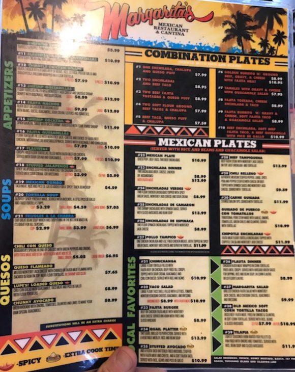 Margarita's Mexican Restaurant- Menu- Conroe - Menutex