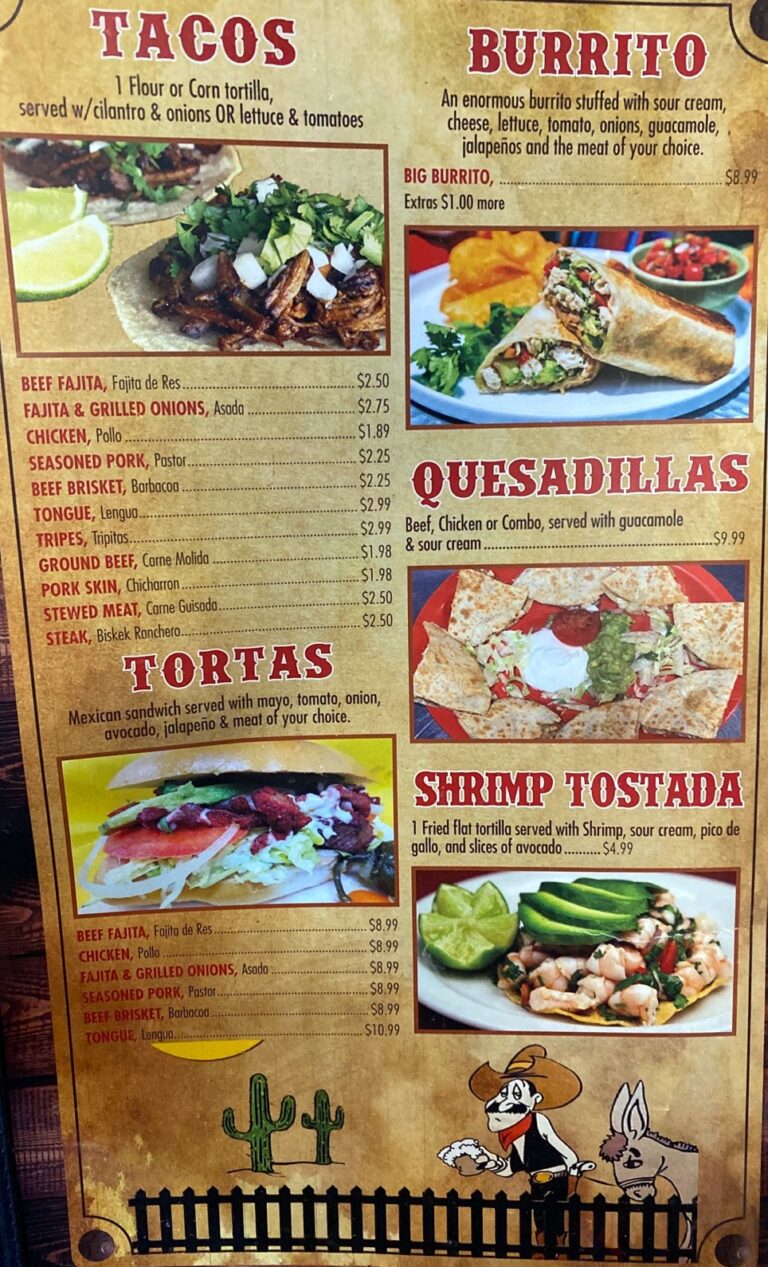 El Corral Mexican Restaurant – Buffalo – Menu – Menutex