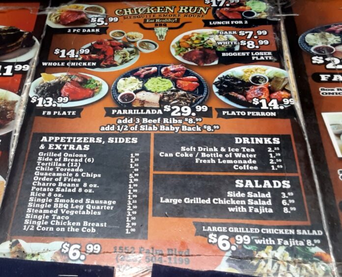 Chicken Run BBQ – Menu – Brownsville – Menutex